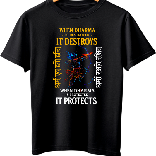 Unisex Black Tshirt_Dharma