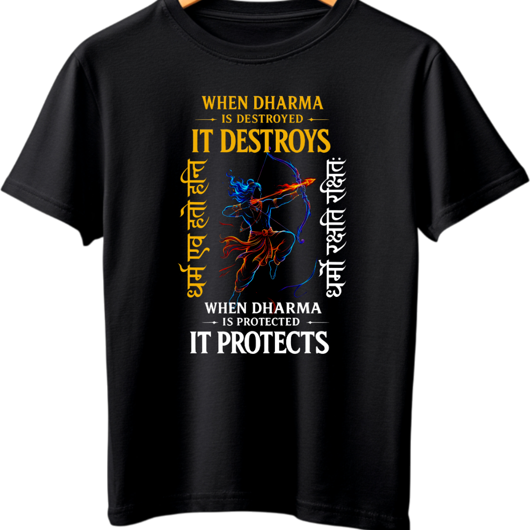 Unisex Black Tshirt_Dharma