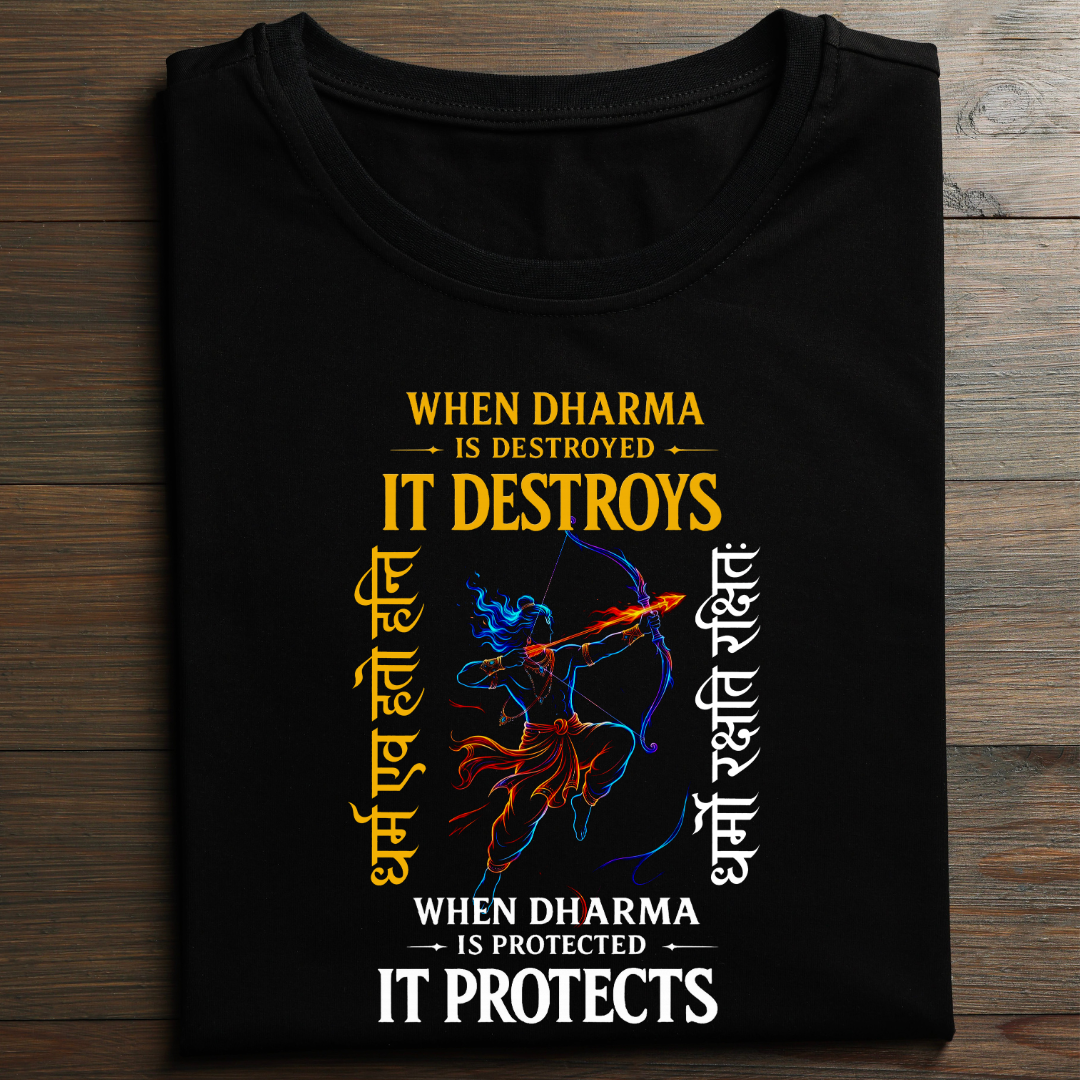 Unisex Black Tshirt_Dharma
