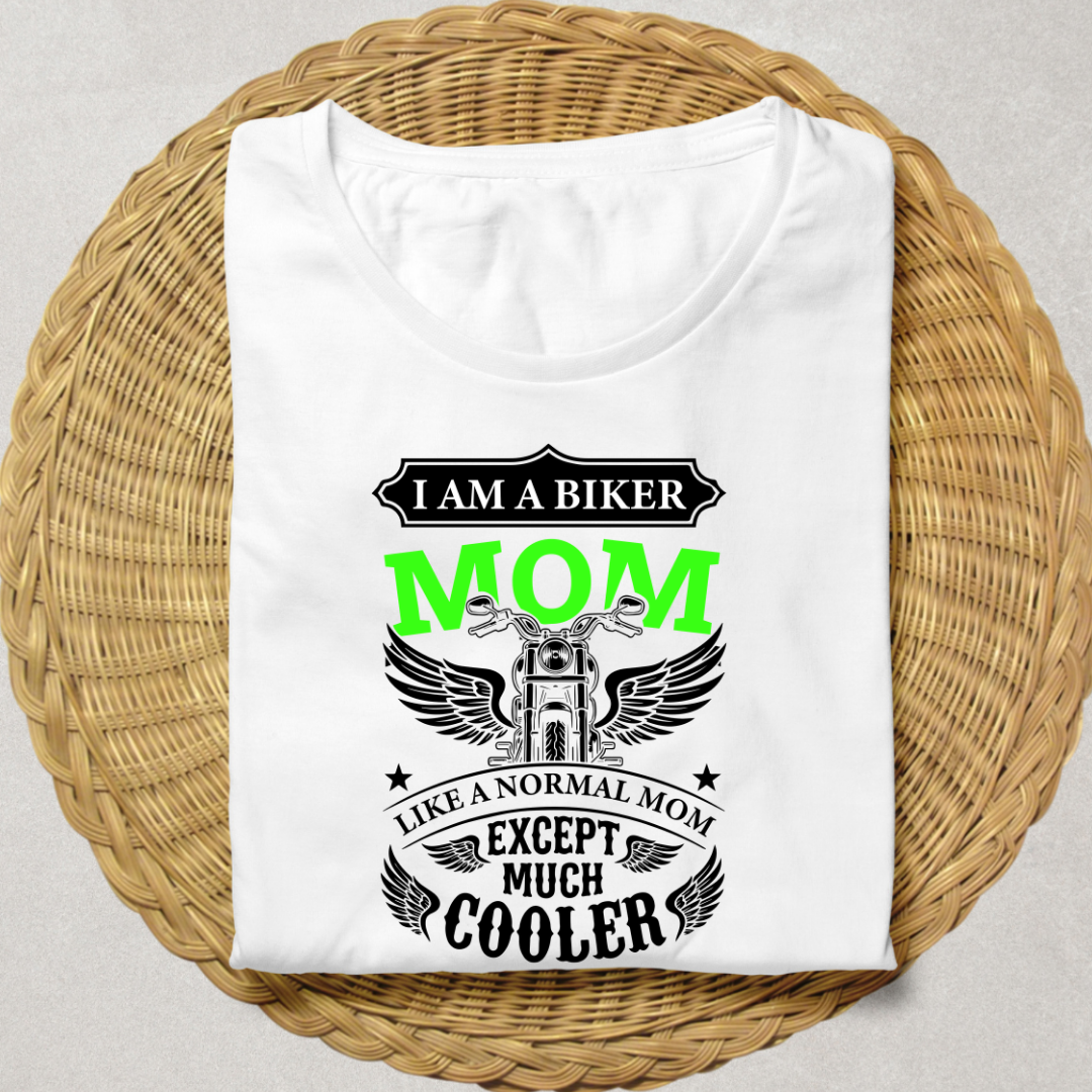 Biker Mom_White Tshirt