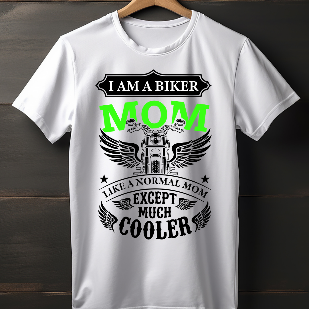 Biker Mom_White Tshirt