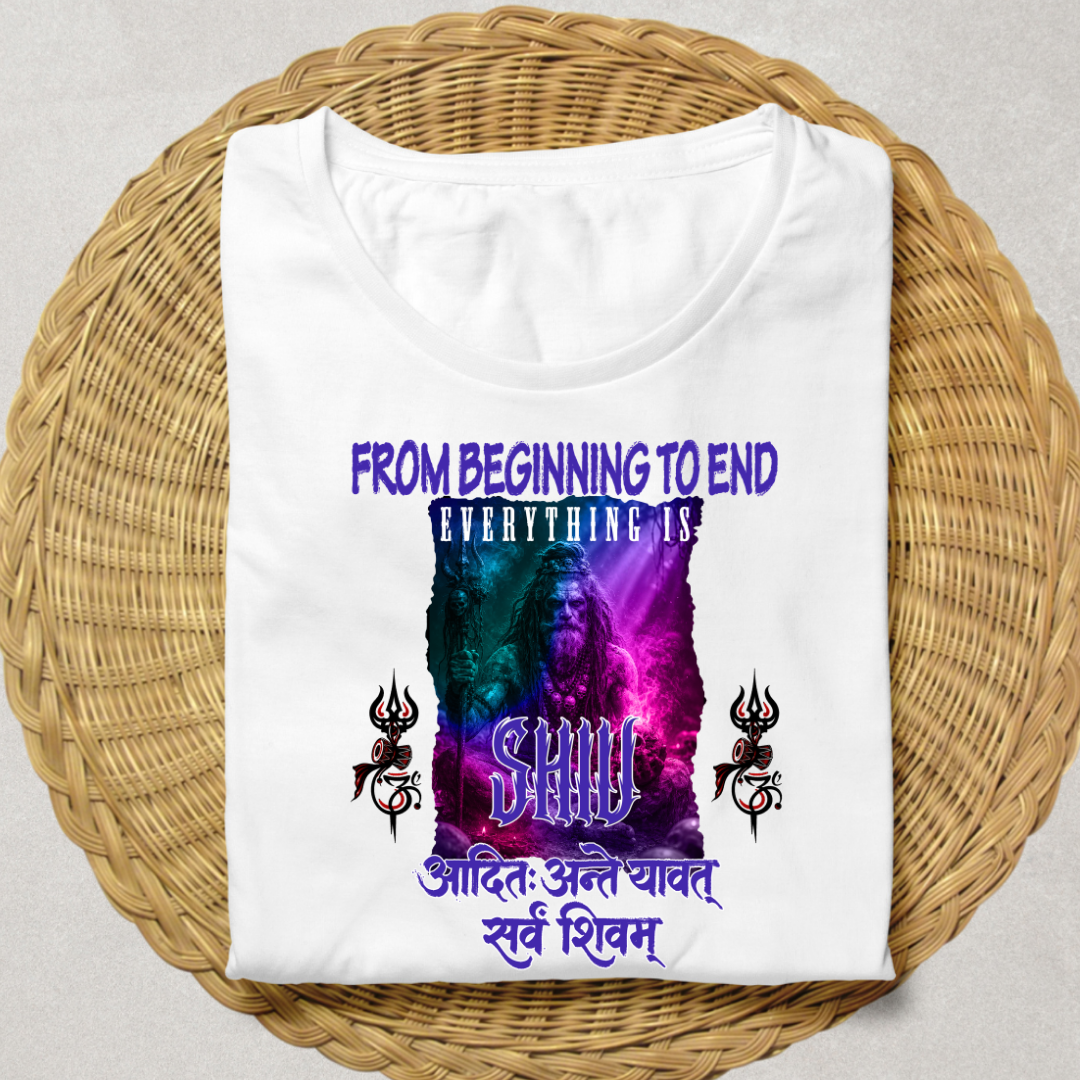 Unisex White T-shirt_Everything is Shiv