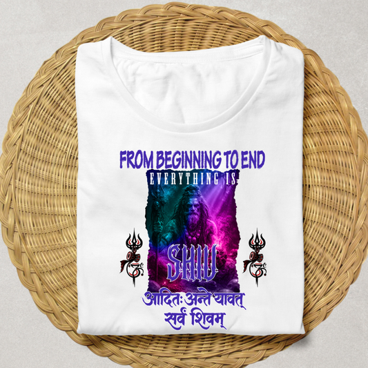 Unisex White T-shirt_Everything is Shiv