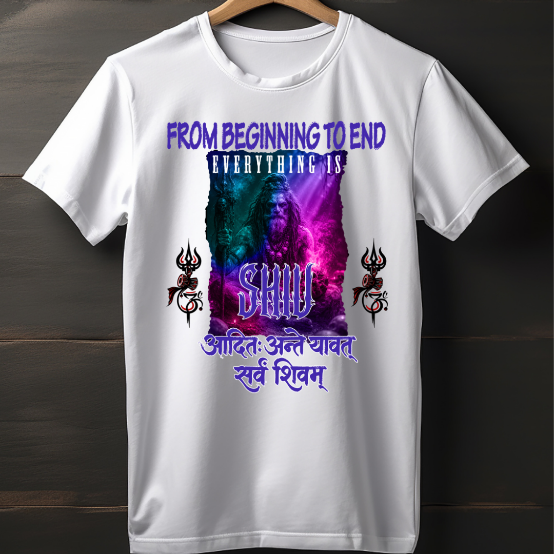 Unisex White T-shirt_Everything is Shiv