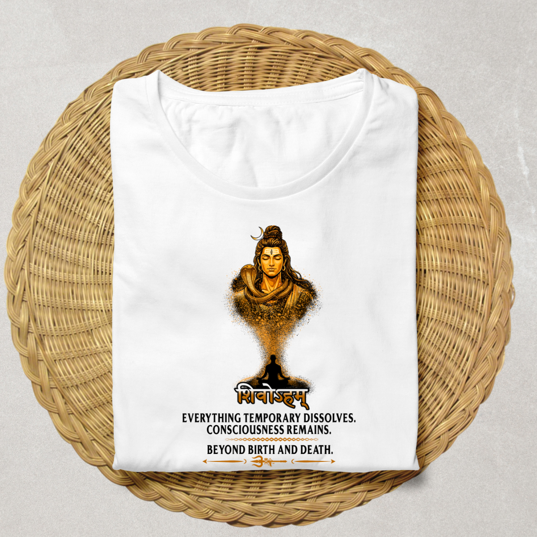 Shivoham_Unisex White Tshirt