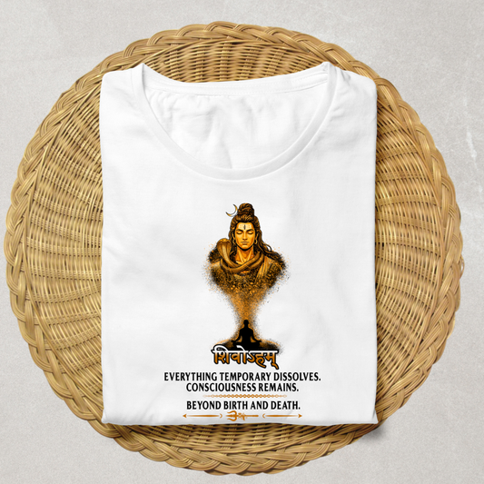 Shivoham_Unisex White Tshirt