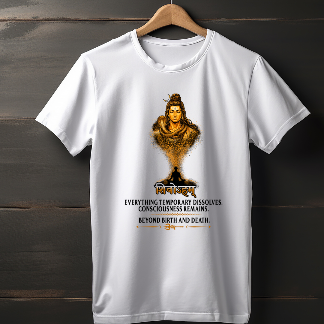 Shivoham_Unisex White Tshirt
